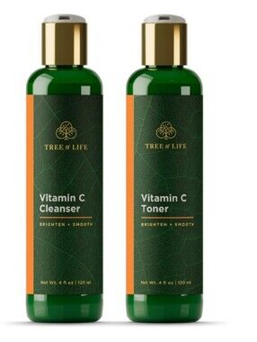 Tree Of Life Vitamin C Brightening Starter Pack : Cleanser + Toner 4 Oz Each